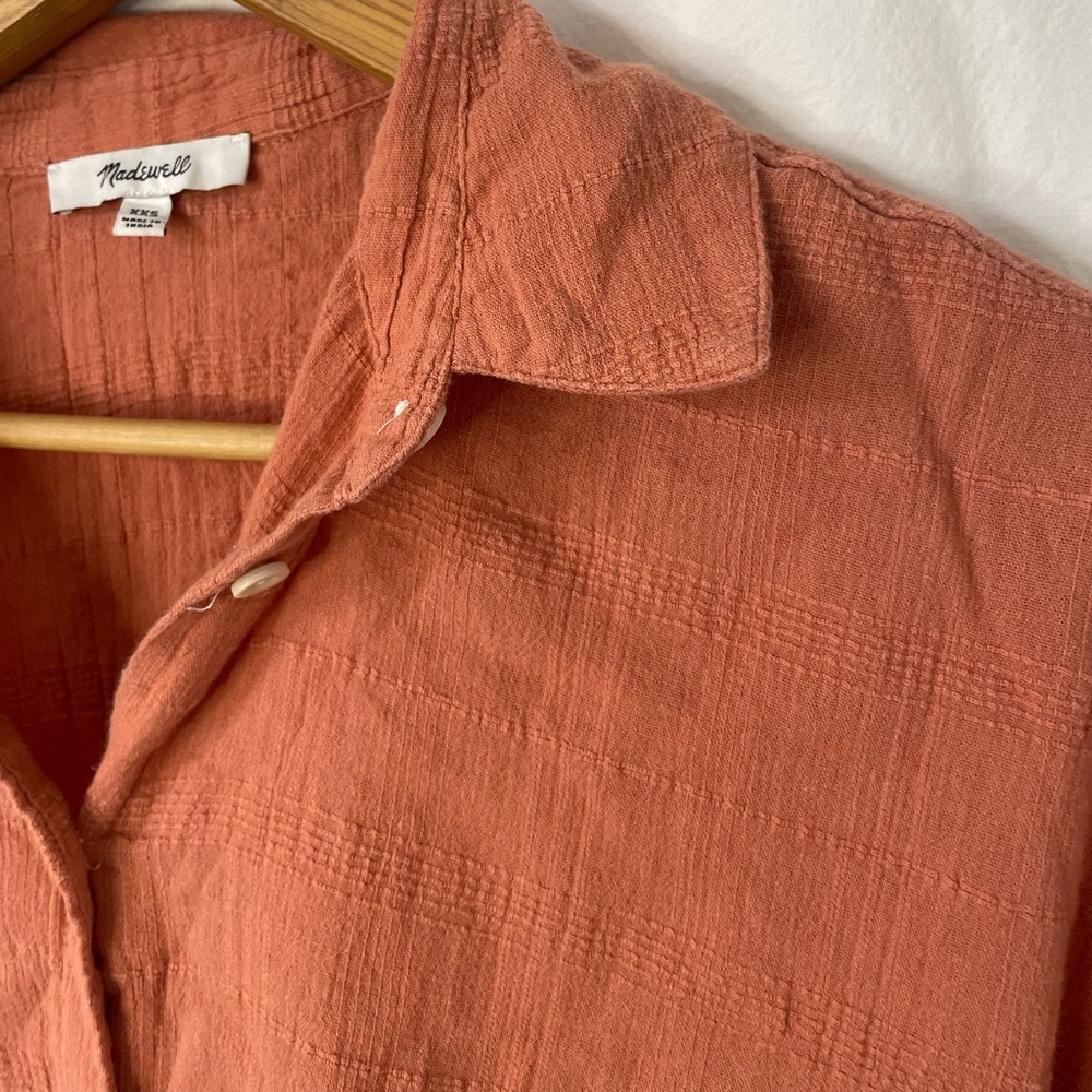 Madewell Collared Button Down Terracotta - image 5